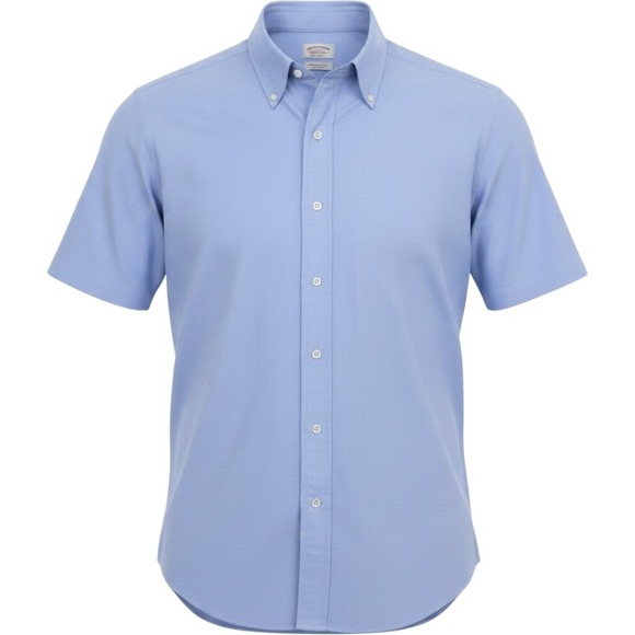 Brooks Brothers Other - Brooks Brothers Shirt Mens 17 Blue Supima Cotton Madison Fit Short Sleeve Preppy